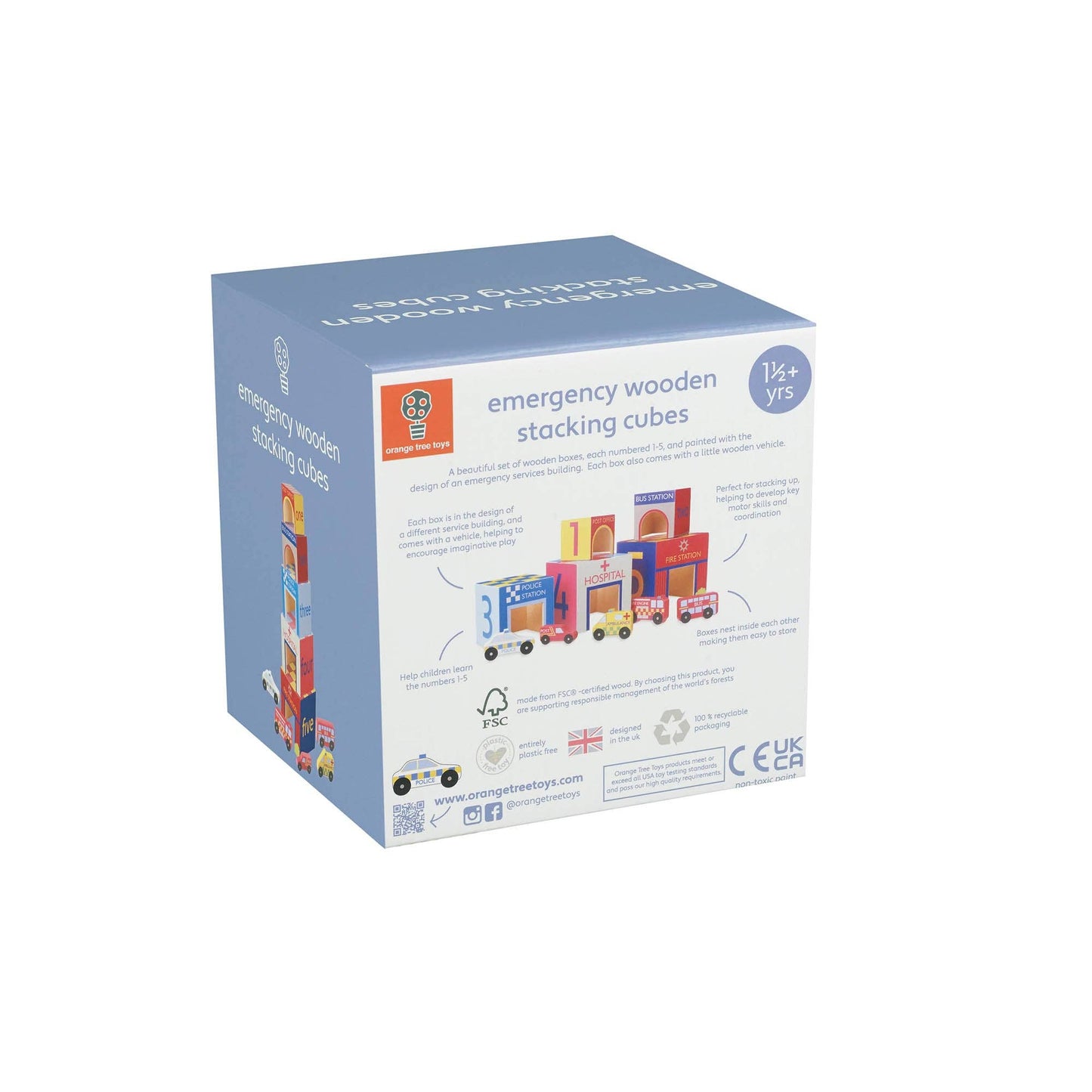 Wooden Emergency Services Stacking Cubes