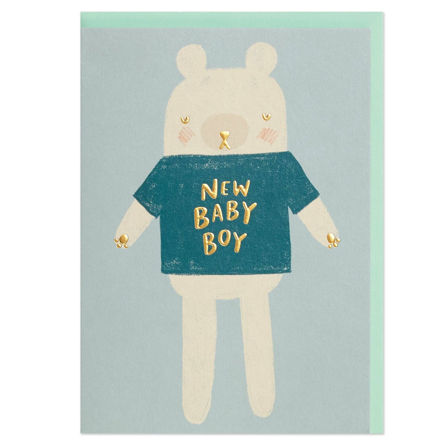 Raspberry Blossom - New Baby Boy - Whimsical Collection Baby Card
