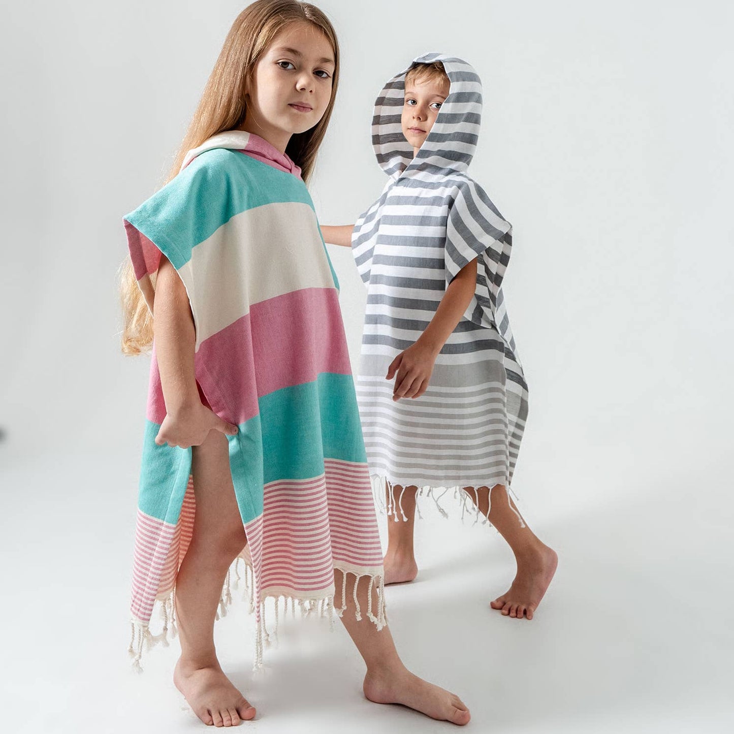 Kikoya - Hooded Poncho Surf Changing Swimming Beach Towel Turkish Cot