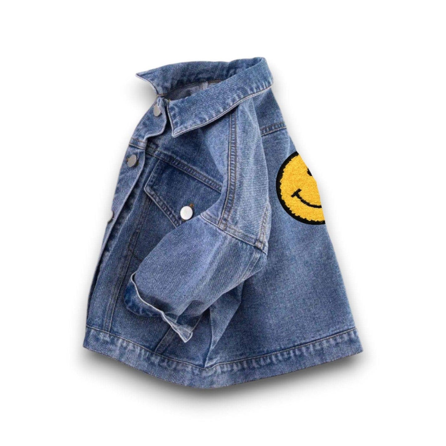 Best Day Ever Kids - Kids Happy Face Denim Jacket