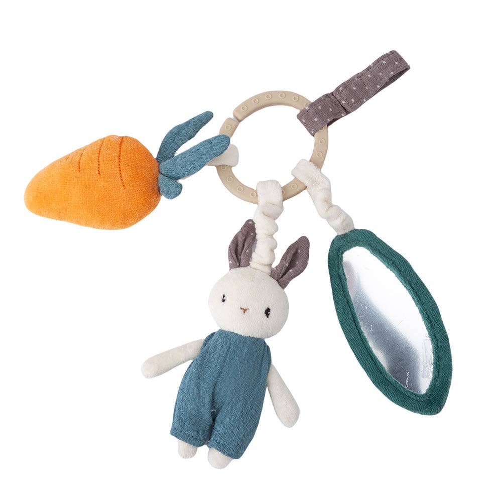 Inside Out Toys - Baby Activity Ring - Blue Rabbit (Organic Cotton)