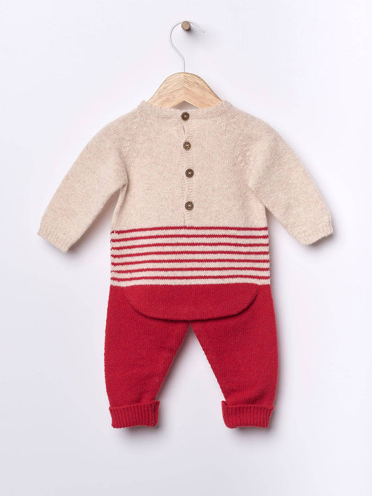 Baby Jumpsuit knitted in merino wool | SNOWFLAKE | Merino Wool