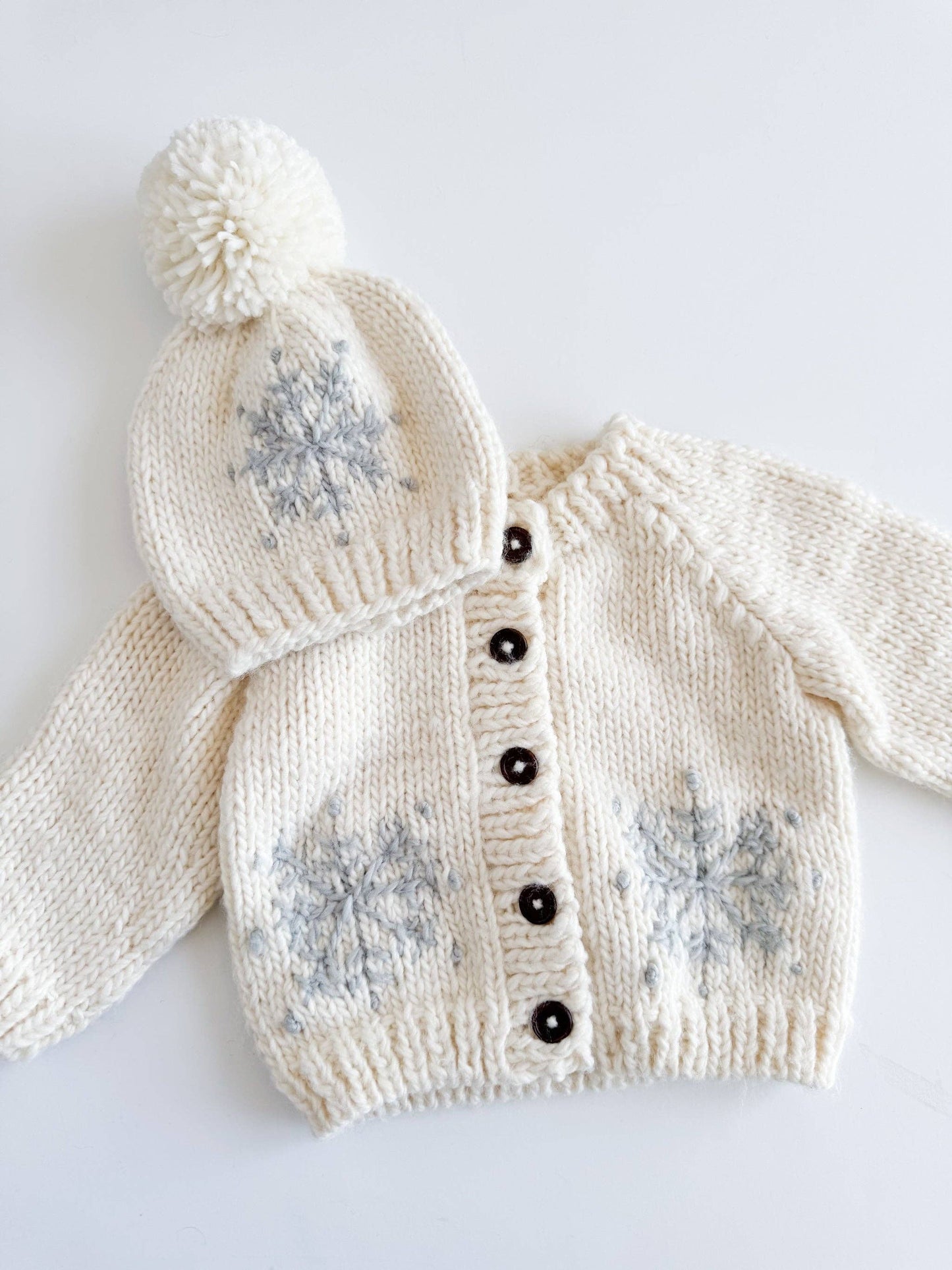 Baby Cardigan - Figgy Friends - Snowflake
