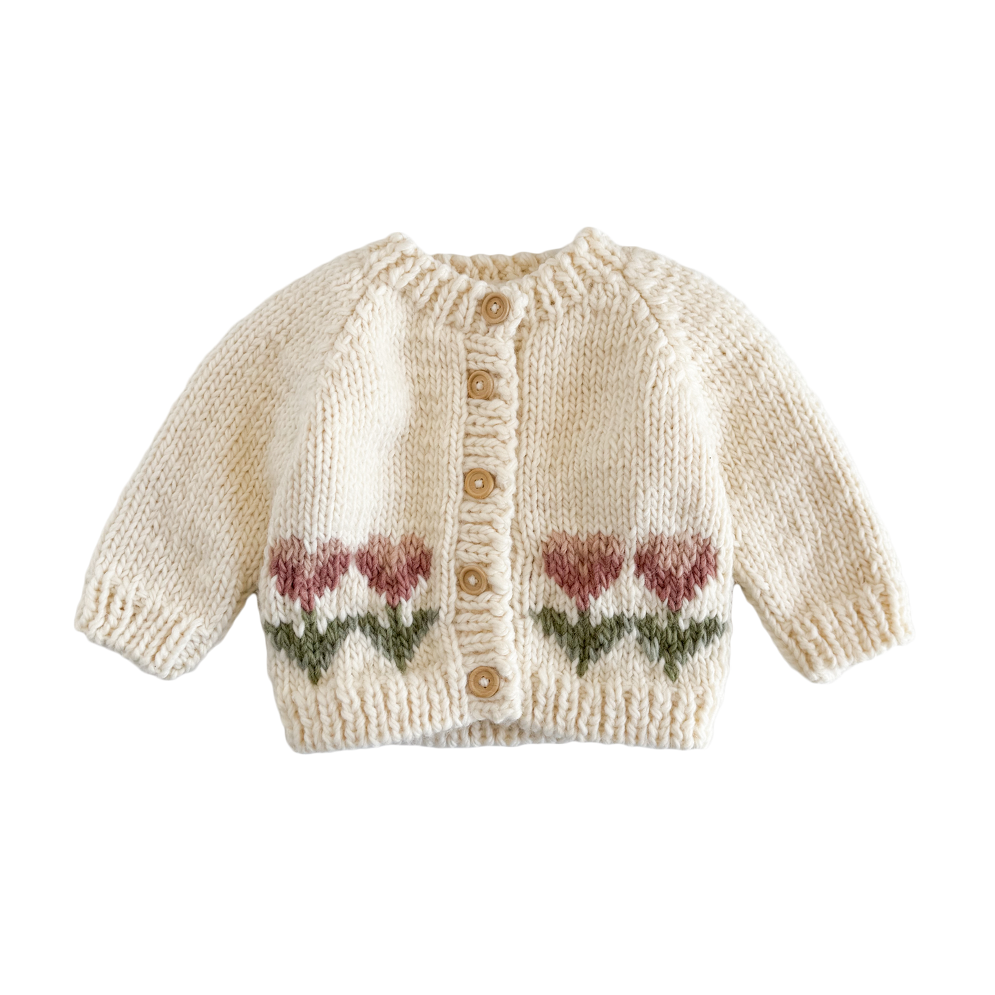 Baby Cardigan - Figgy Friends - Tulip Flower