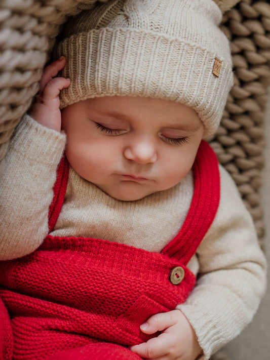 Baby Sweater knitted in merino wool | SNOWFLAKE | Merino Wool