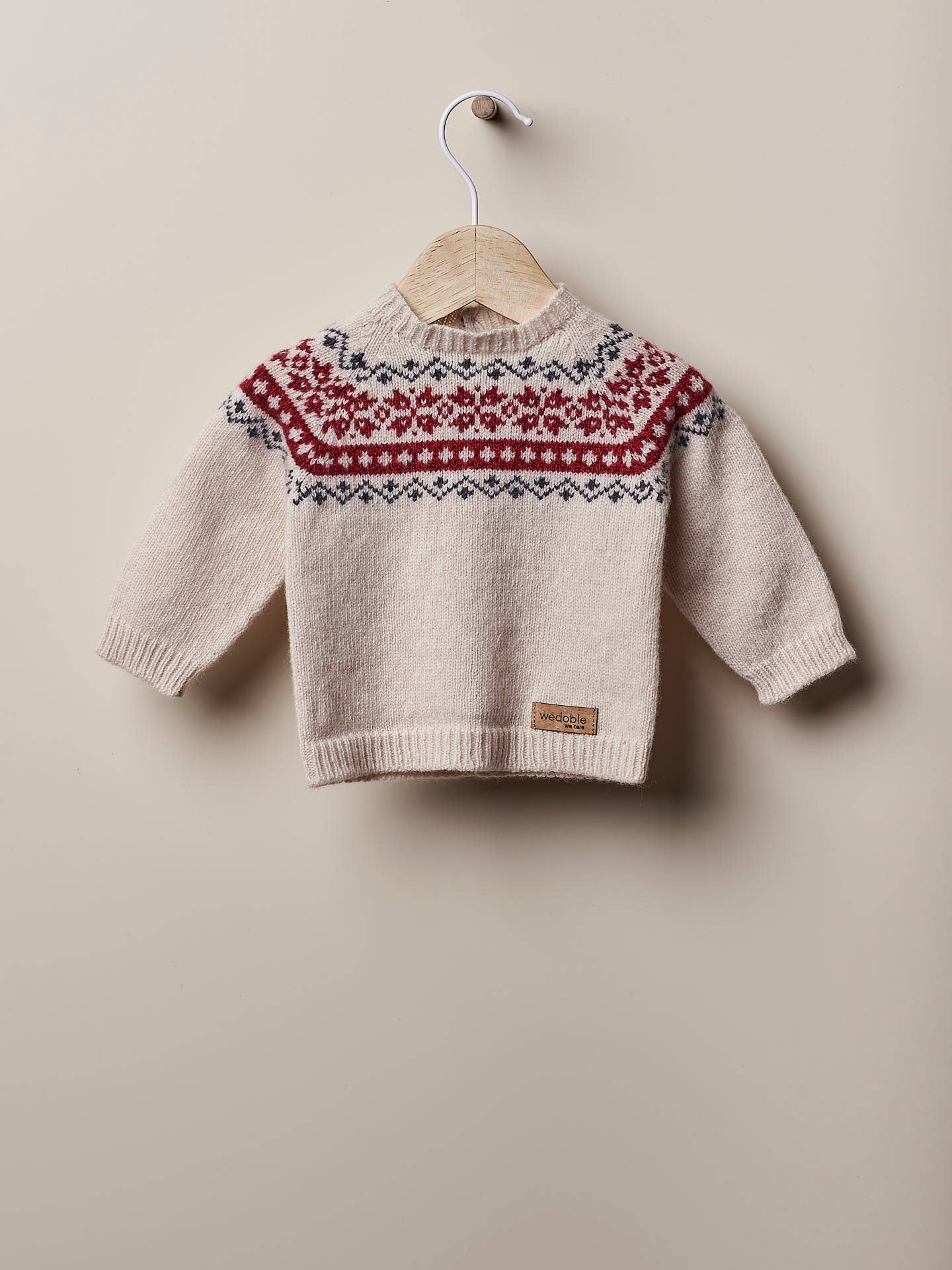 Baby Knitted Christmas sweater with jacquard | Merino Wool |
