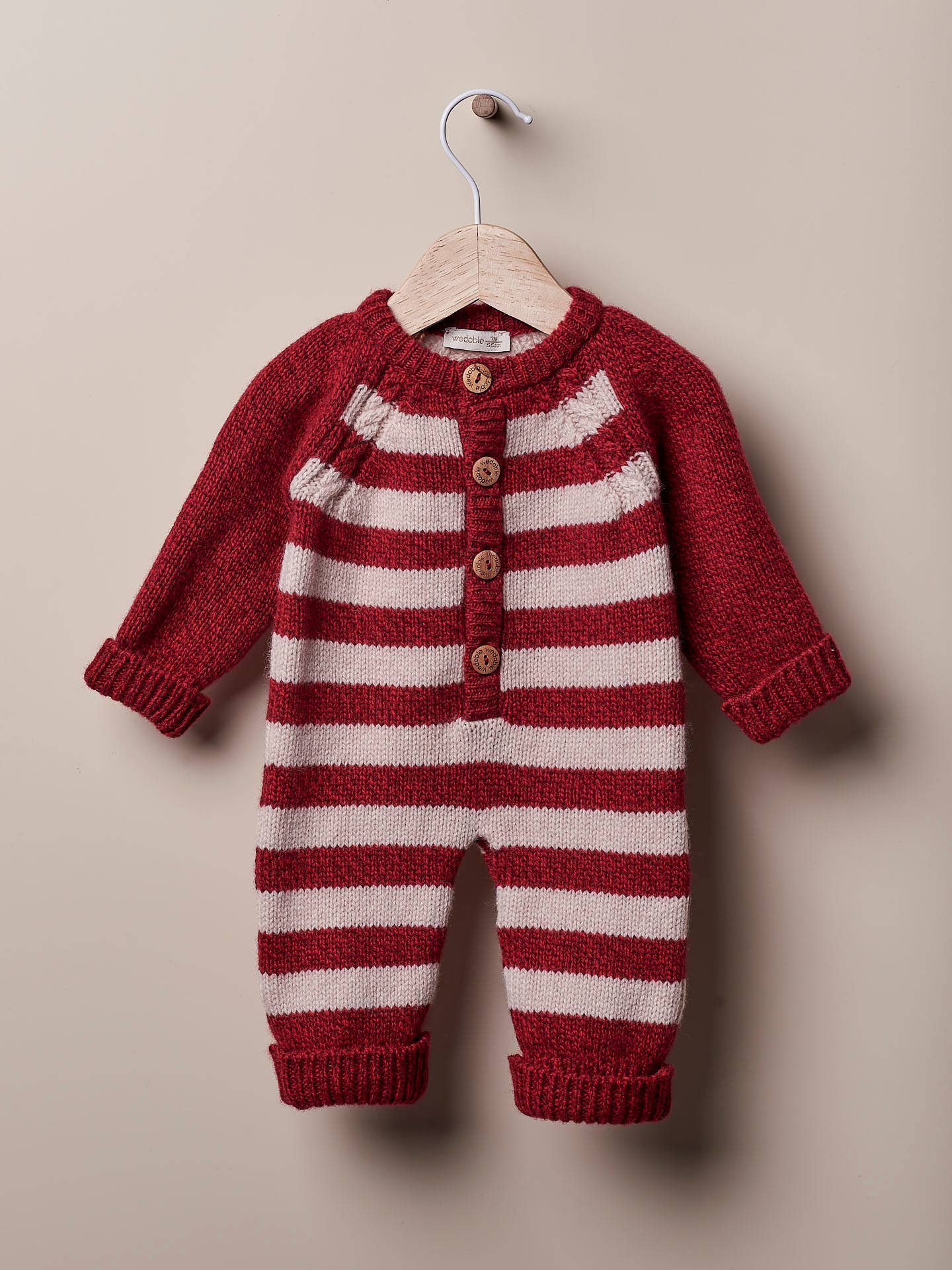 Baby Knitted Jumpsuit in wool and cashmere blend | CHRISTMAS TIME |
