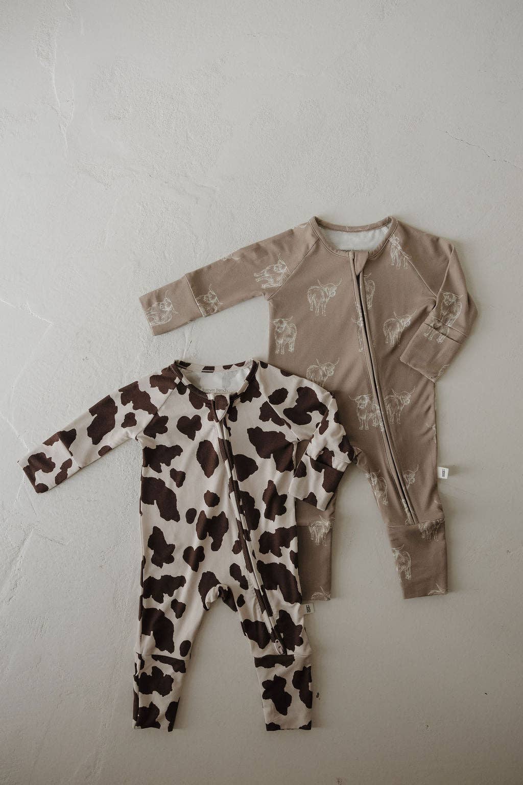 Baby Bamboo Zip Pajamas | Moo!