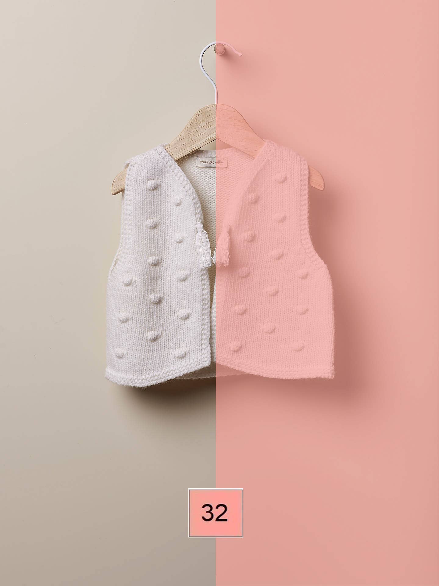 Baby Girl Knitted Vest | Merino Wool