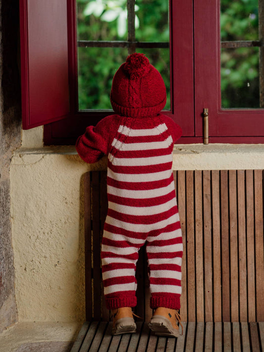 Baby Knitted Jumpsuit in wool and cashmere blend | CHRISTMAS TIME |