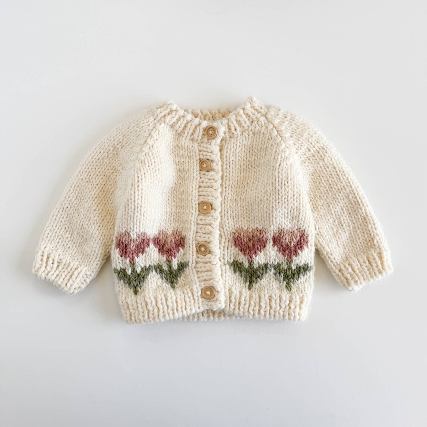 Baby Cardigan - Figgy Friends - Tulip Flower