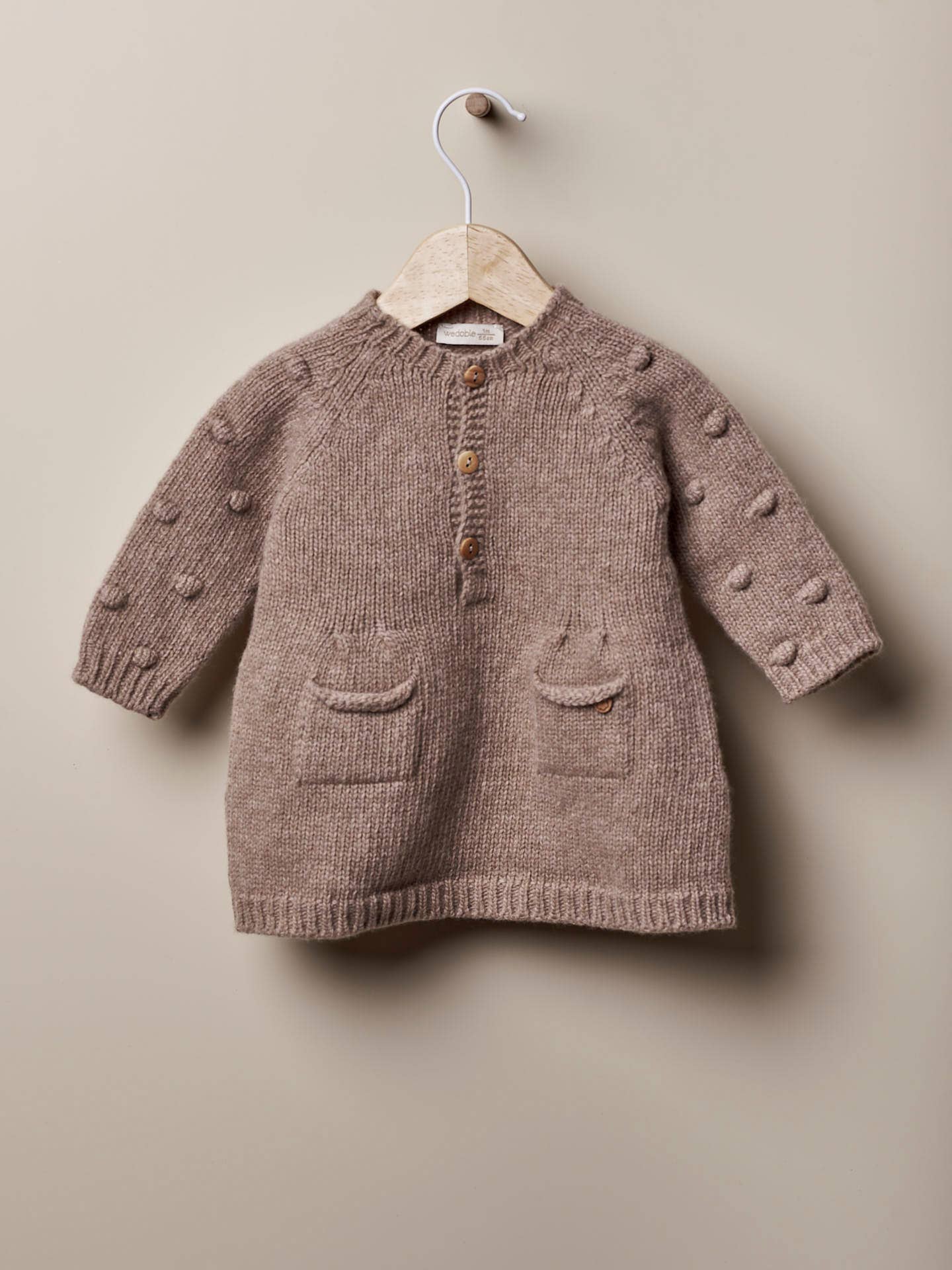 Baby Knitted Dress  in wool | Merino Wool