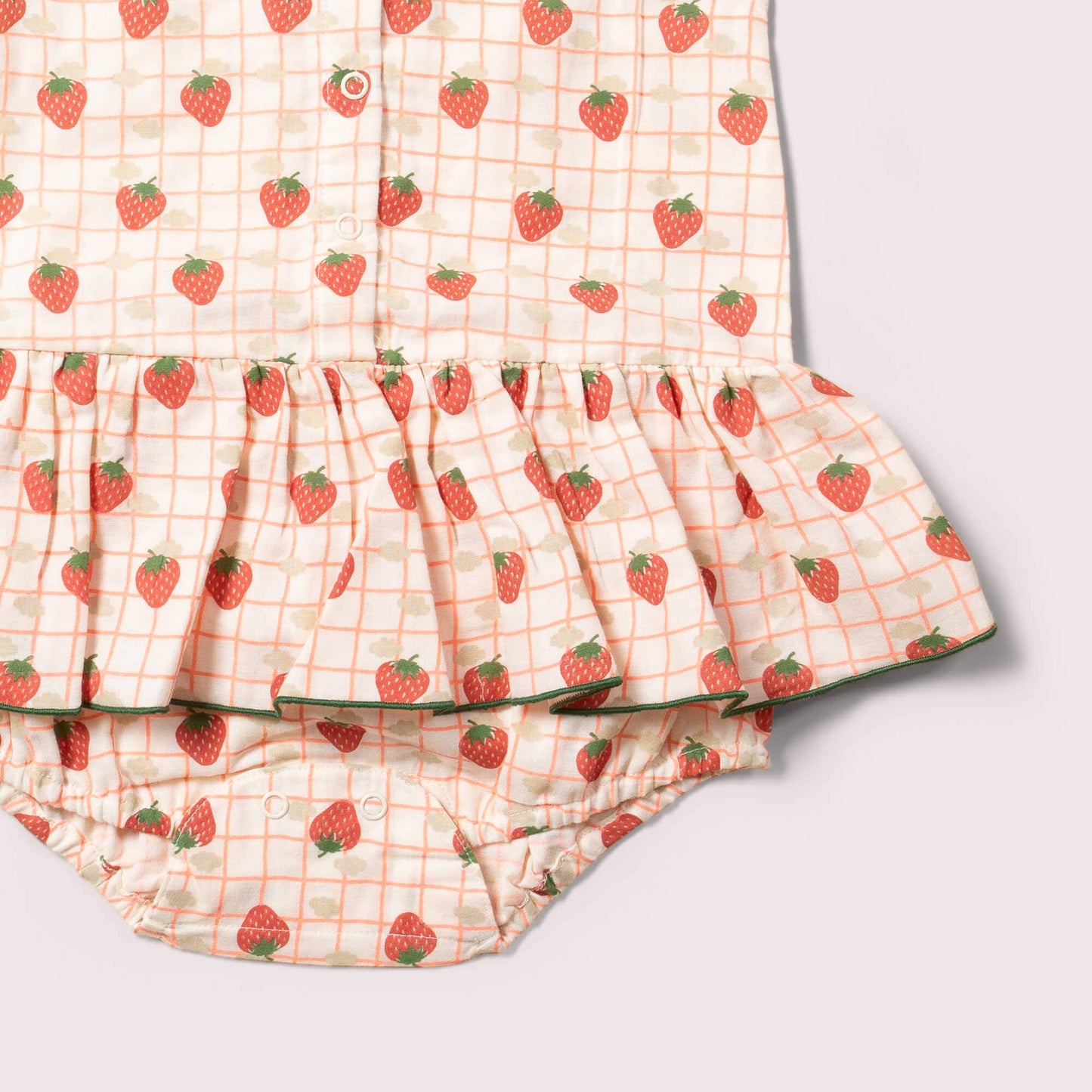 Baby - Little Green Radicals - Strawberry Days Ruffle Romper