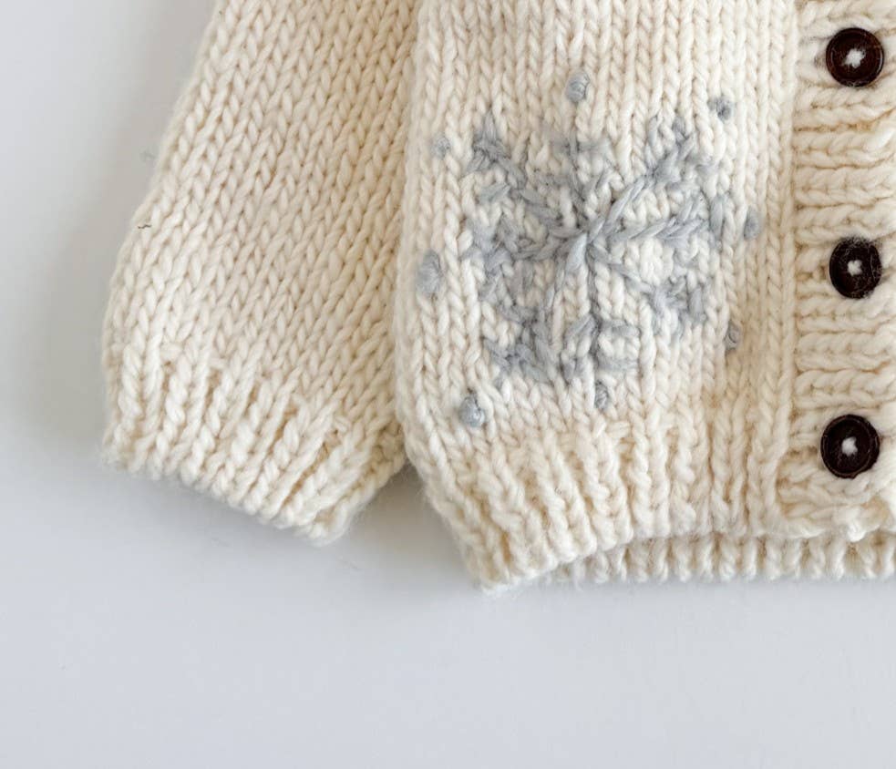 Baby Cardigan - Figgy Friends - Snowflake