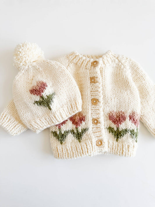Baby Beanie - Figgy Friends - Tulip Flower