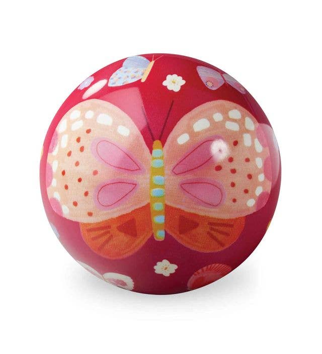 Hippychick - Crocodile Creek 4" Natural Rubber Ball Butterfly Garden