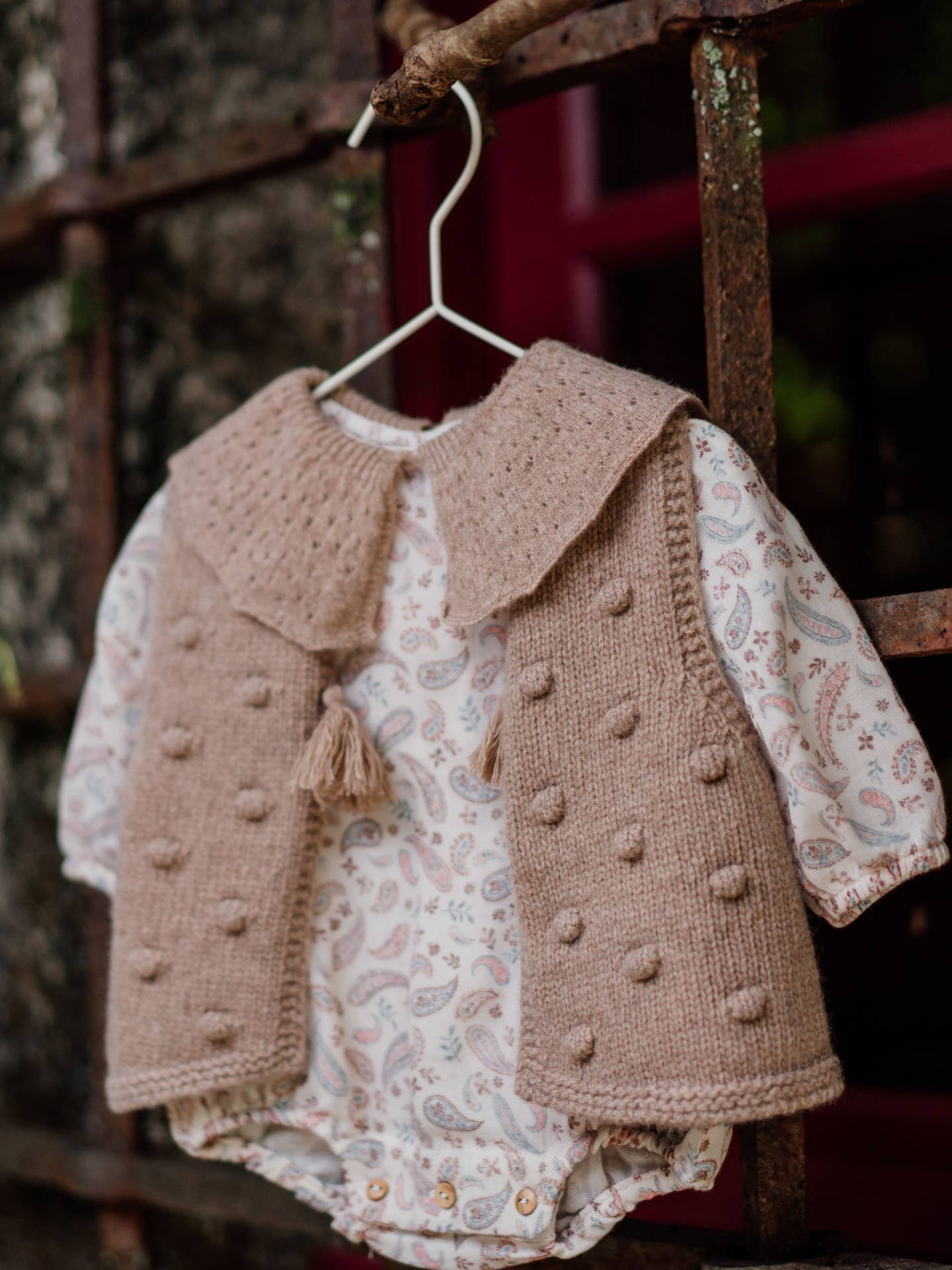 Baby Girl Knitted Vest | Merino Wool