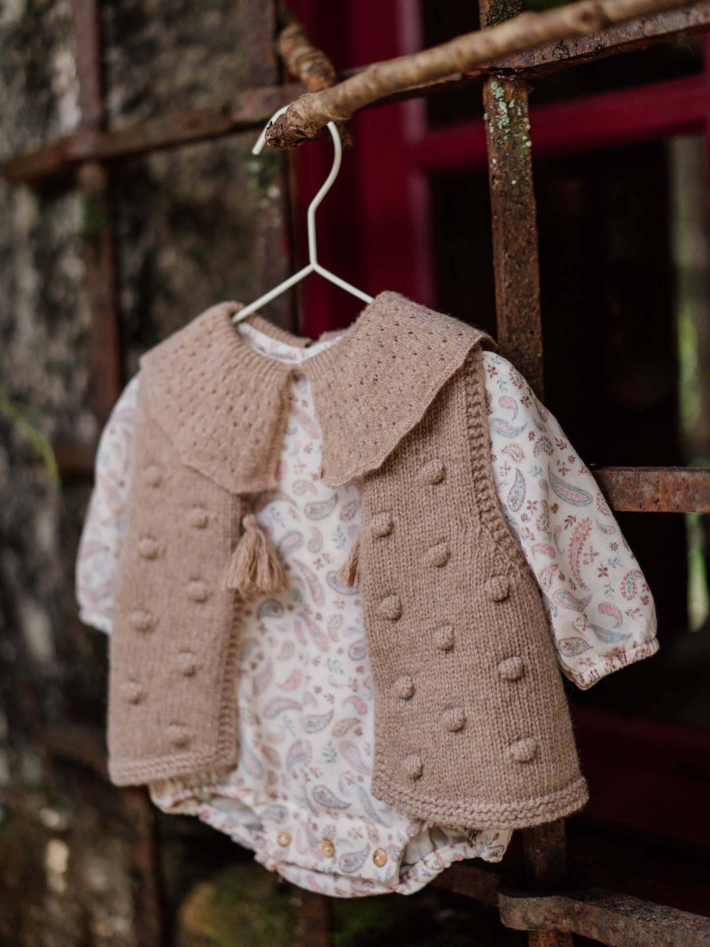 Baby Girl Knitted Vest | Merino Wool