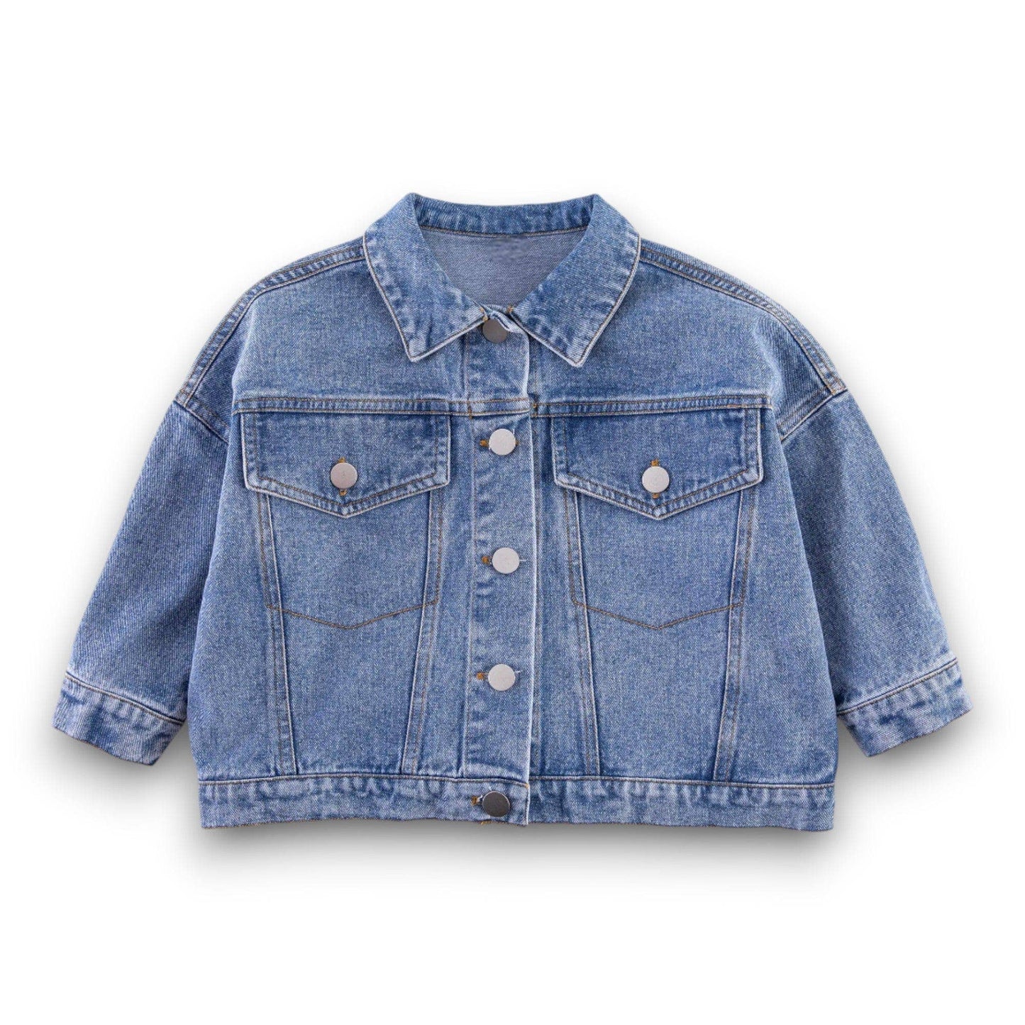 Best Day Ever Kids - Kids Happy Face Denim Jacket