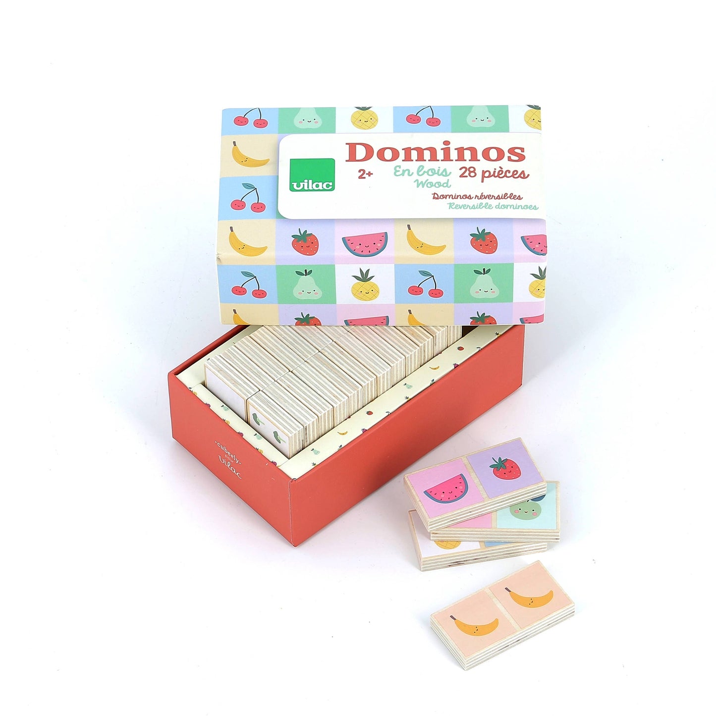 Vilac Fruits Vegetables Dominoes Wooden Matching & Learning