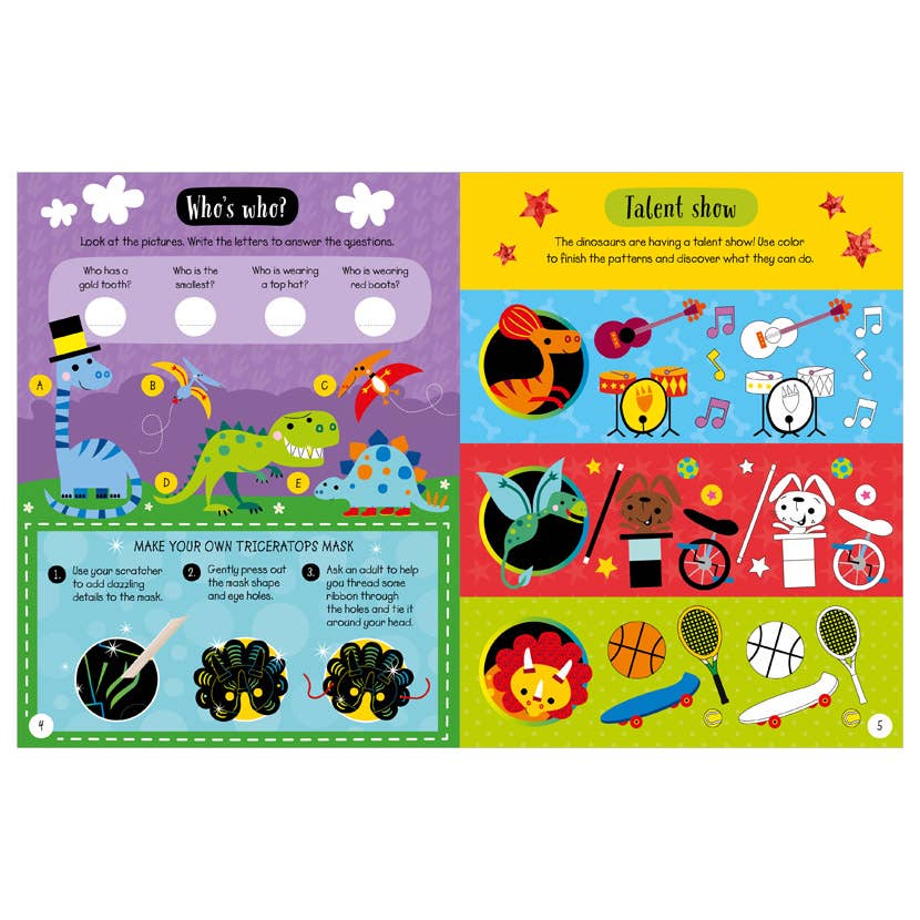 Make Believe Ideas - Scratch and Sparkle Dinosaurs Activity Book