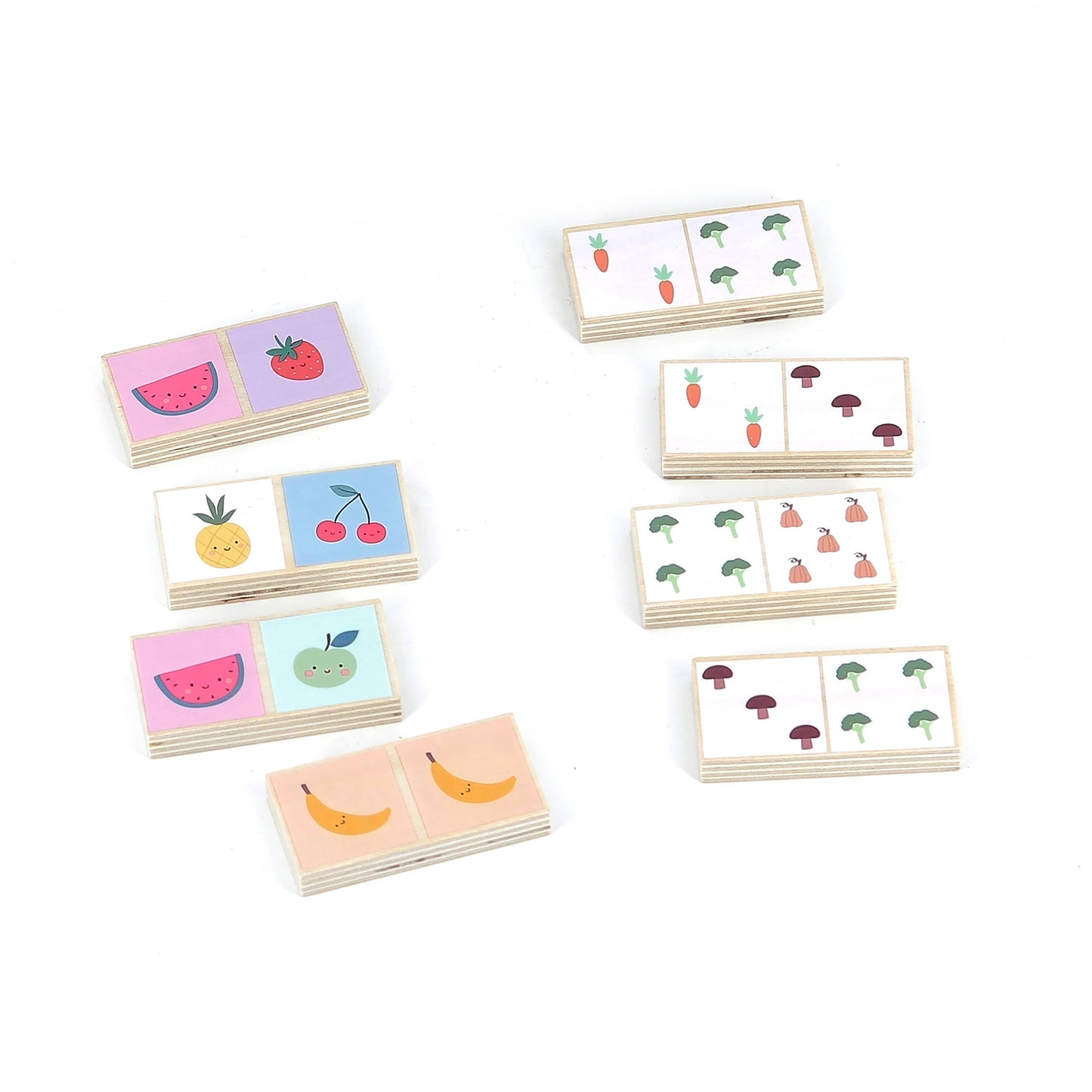 Vilac Fruits Vegetables Dominoes Wooden Matching & Learning
