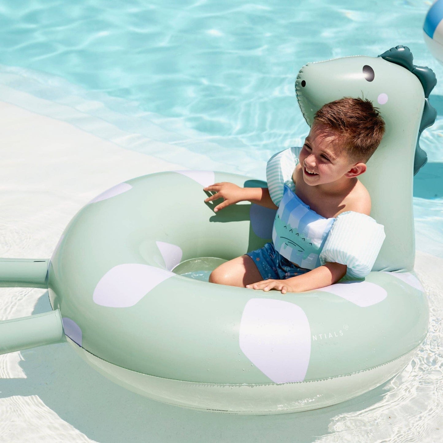 Swim Essentials - Swim Ring Animal - Green - Dino - Ø 95 cm