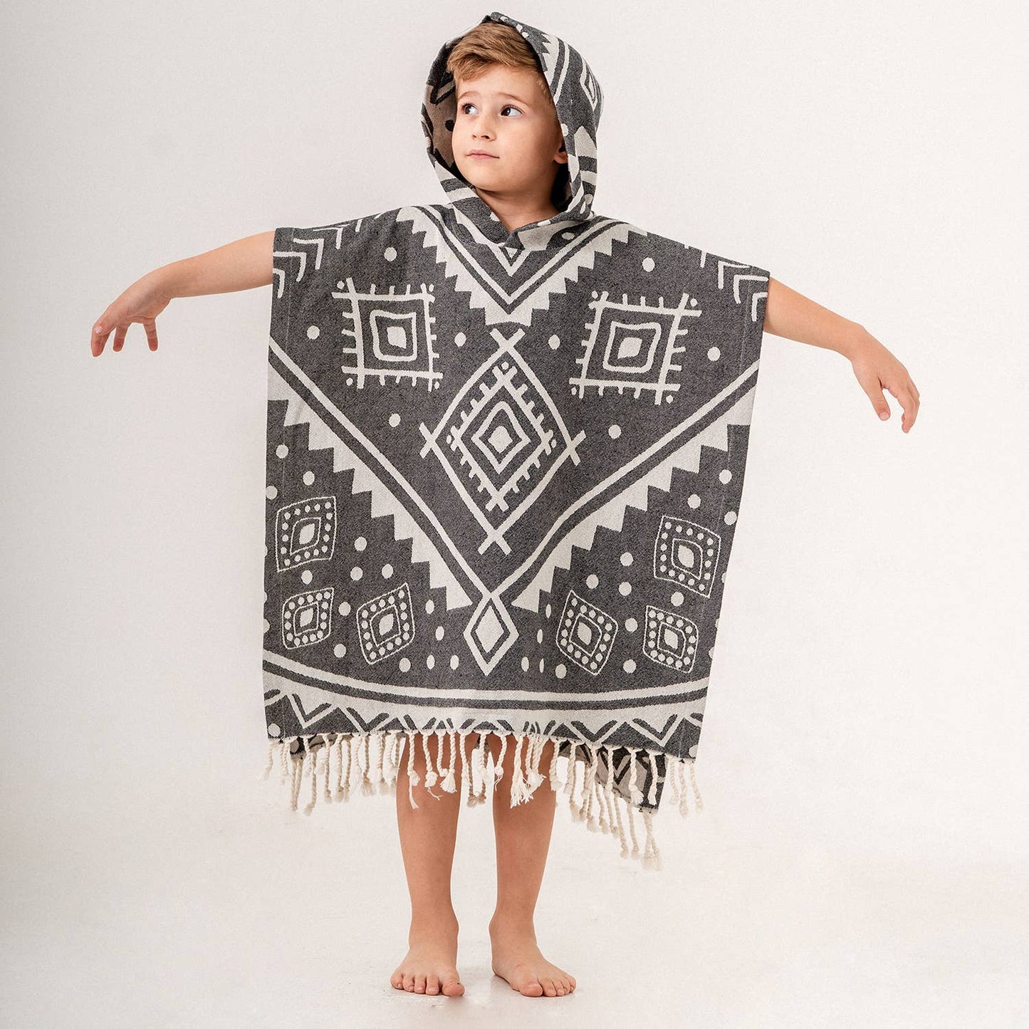 Kikoya - Kid Hooded Poncho Surf Changing Swimming Beach Towel Shower