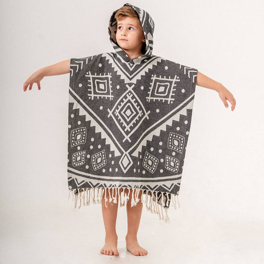 Kikoya - Kid Hooded Poncho Surf Changing Swimming Beach Towel Shower