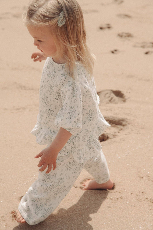 Baby & Child - Minnie & Monty - Olive Leaves/Muslin Co-ord