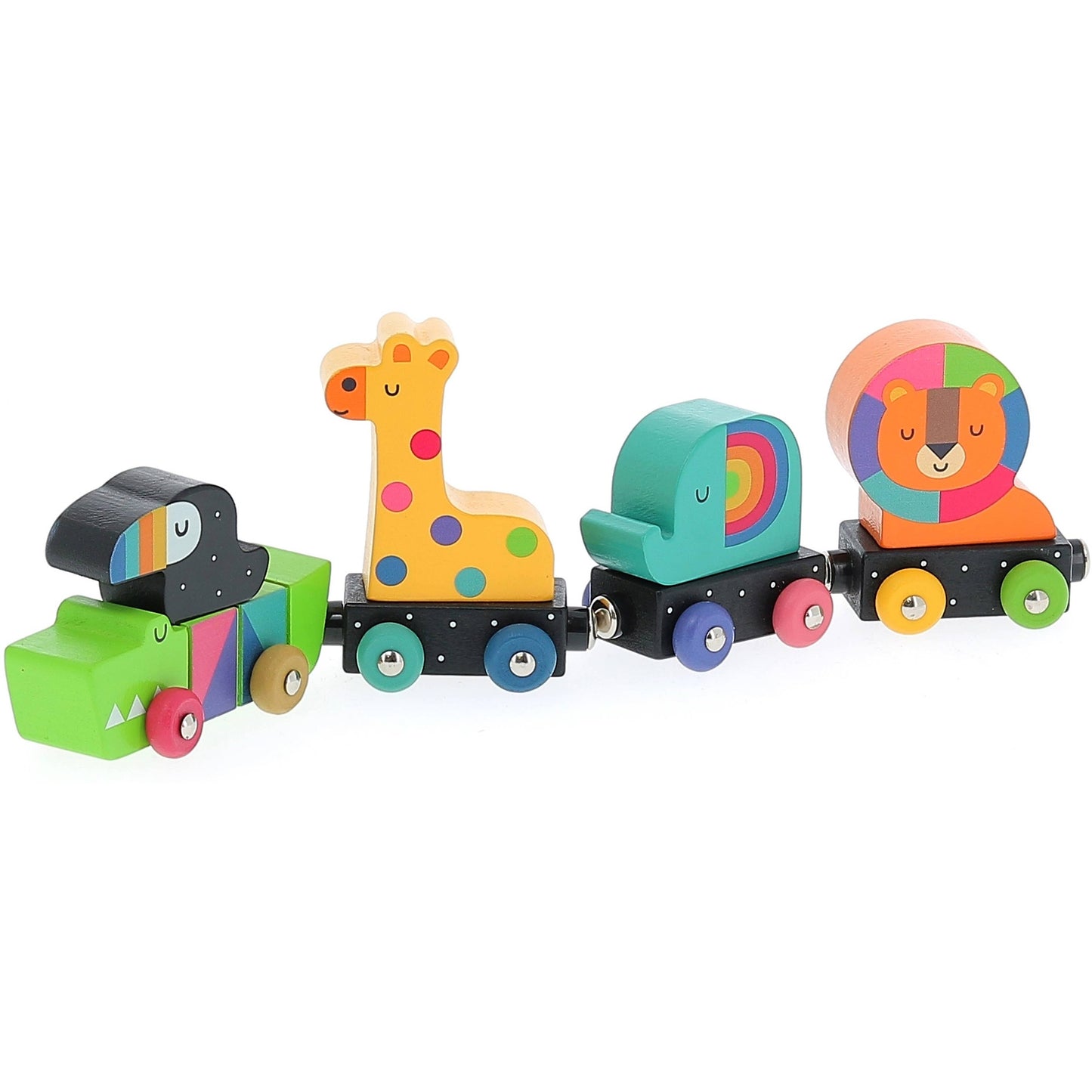 Hippychick - Vilac Animals Train by Andy Westface – Wooden Play Train
