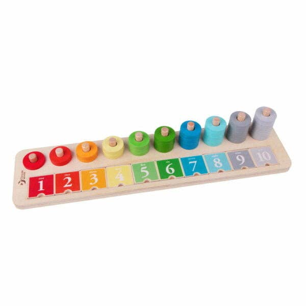 Hippychick - Classic World Counting Stacker – Wooden FSC Educational Toy