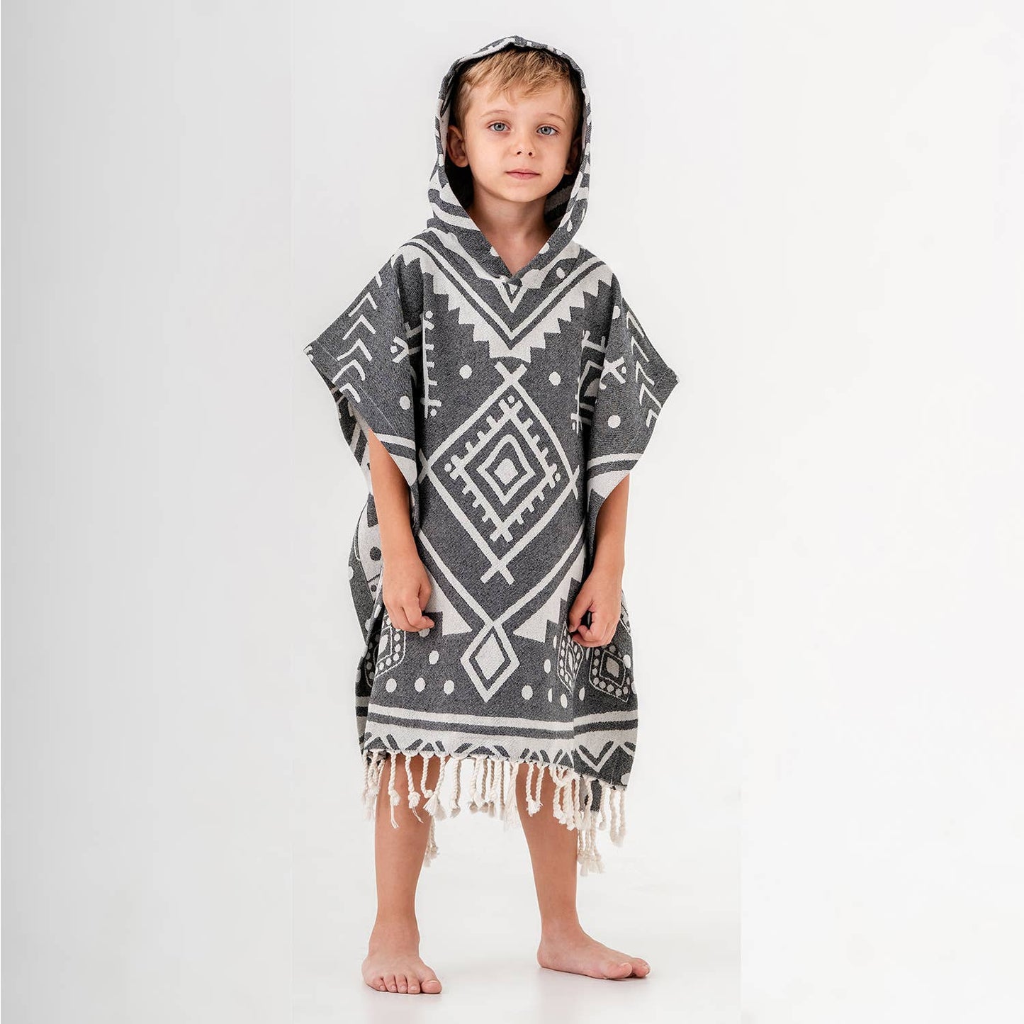 Kikoya - Kid Hooded Poncho Surf Changing Swimming Beach Towel Shower
