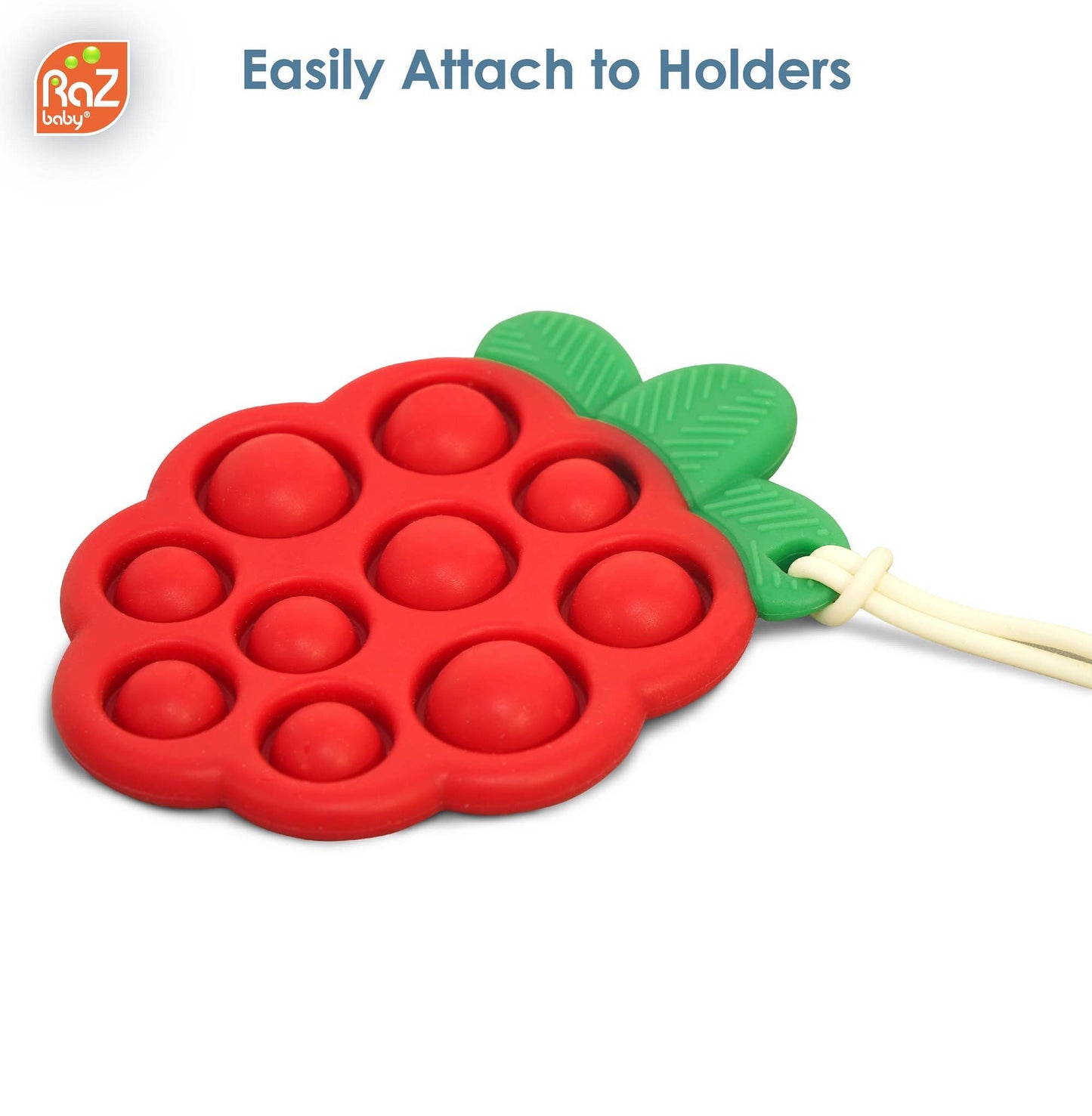 RAZBERRY POP TEETHER RED ON 12 UNIT CLIP STRIP