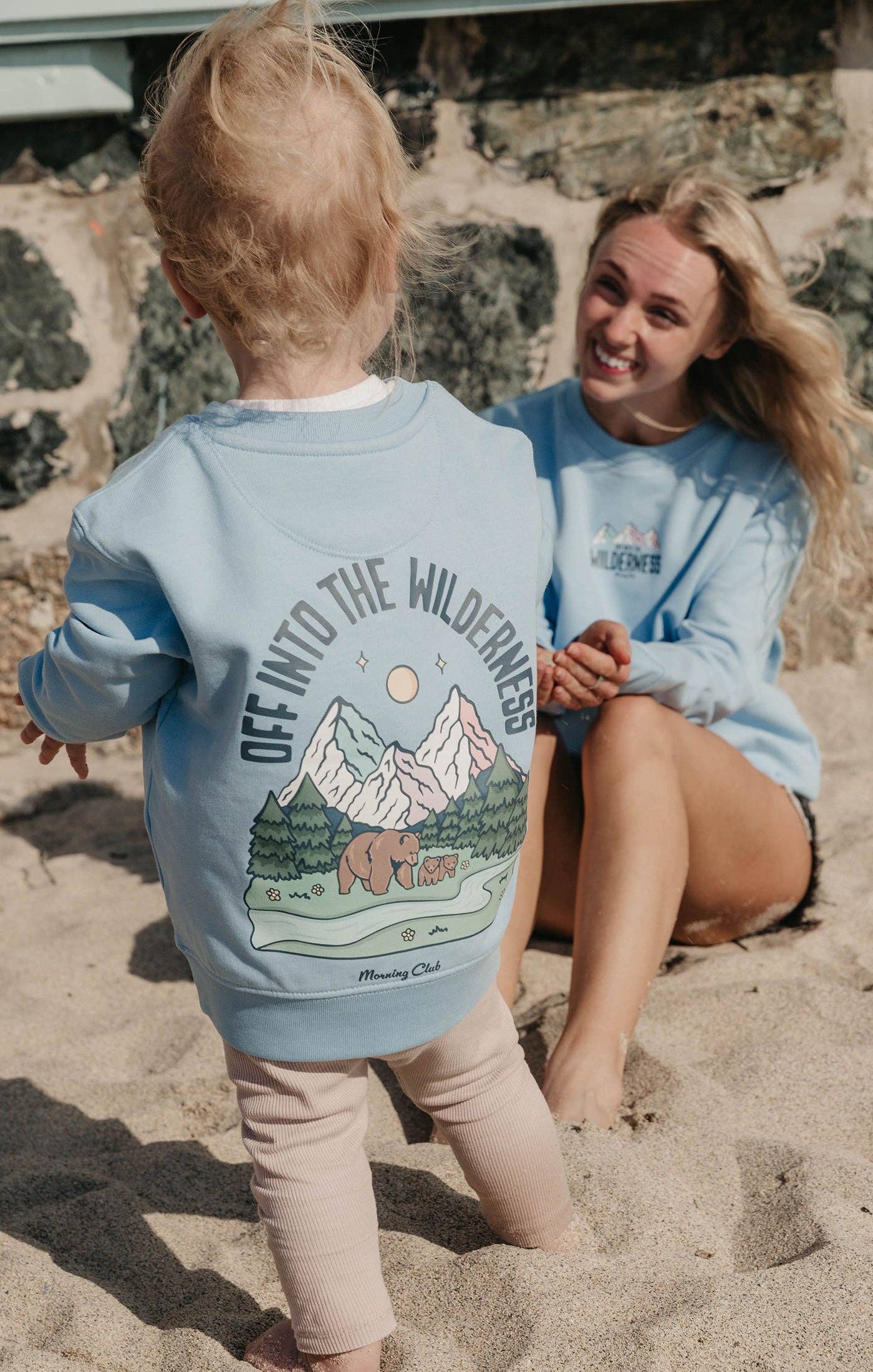 Childrens Sweatshirt - Morning Club Clothing - Into The Wilderness Organic Cotton