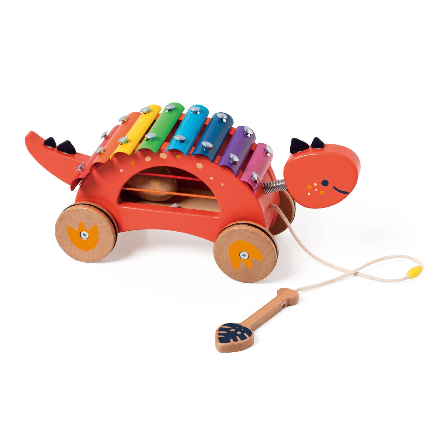 Hippychick - Classic World Wooden Dinosaur Xylophone and Pull Along