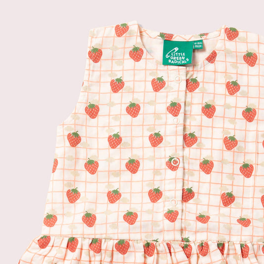 Baby - Little Green Radicals - Strawberry Days Ruffle Romper