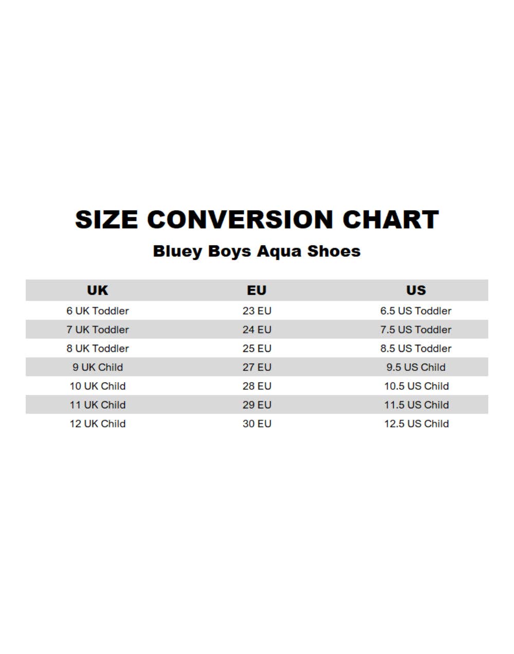 Bluey Unisex Kids Blue Stripy Aqua Shoes