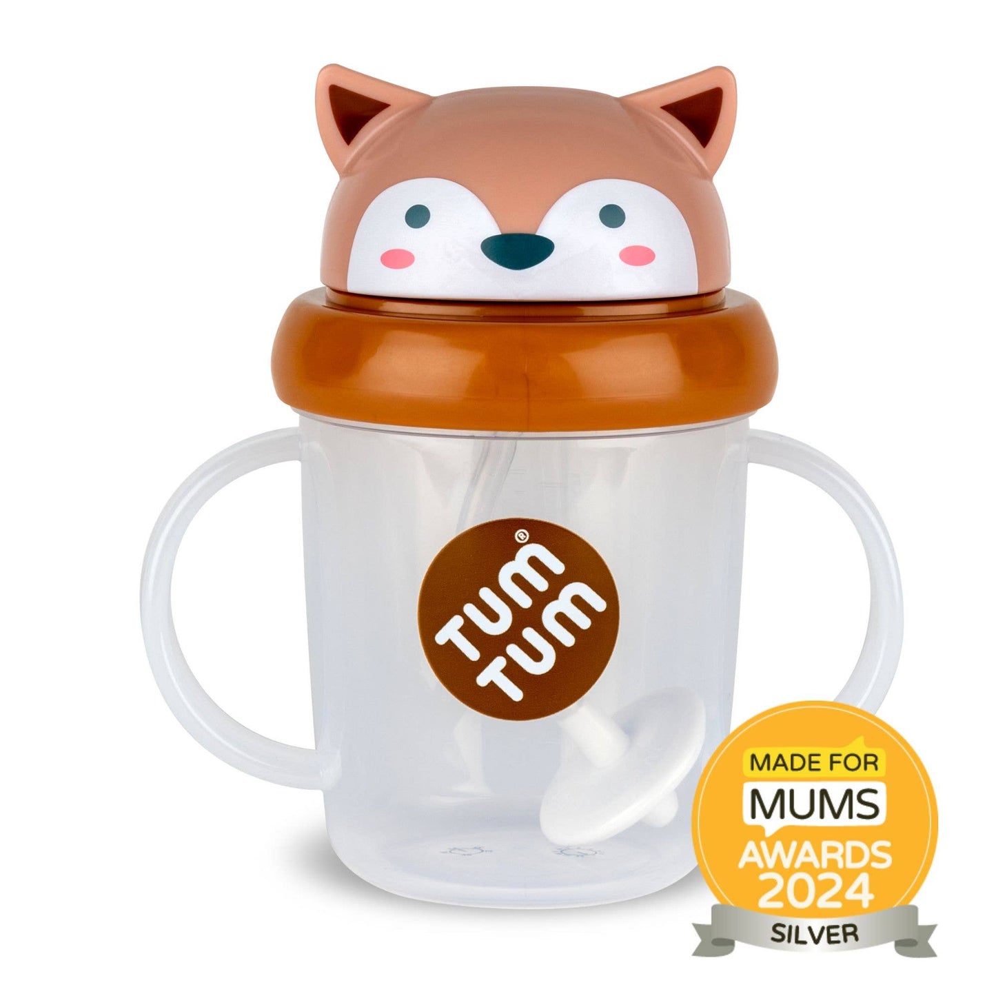 Hippychick - Tum Tum Tippy Up Cup - Fergus Fox with  Weighted Straw 200ml