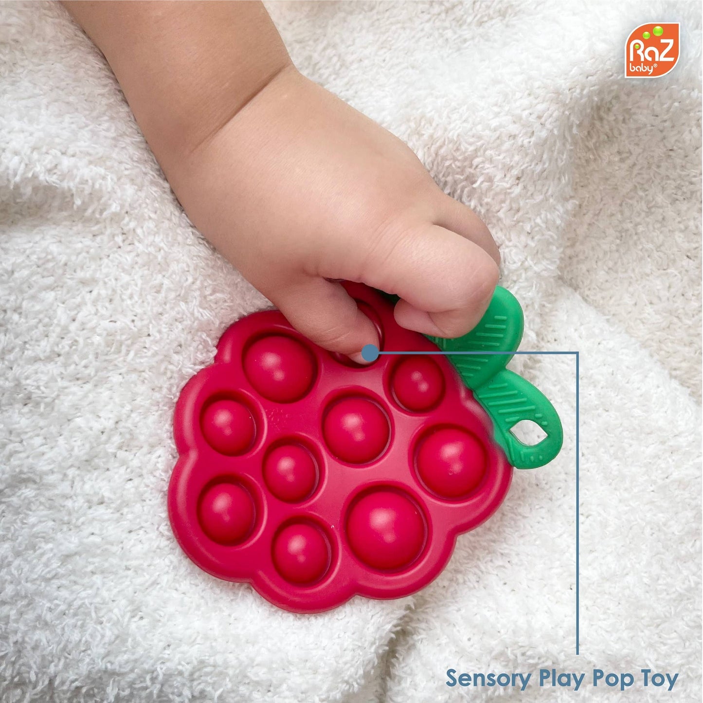 RAZBERRY POP TEETHER RED ON 12 UNIT CLIP STRIP