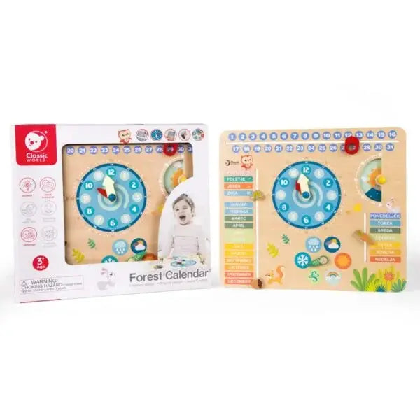 Classic World Forest Calendar FSC Wooden Educational