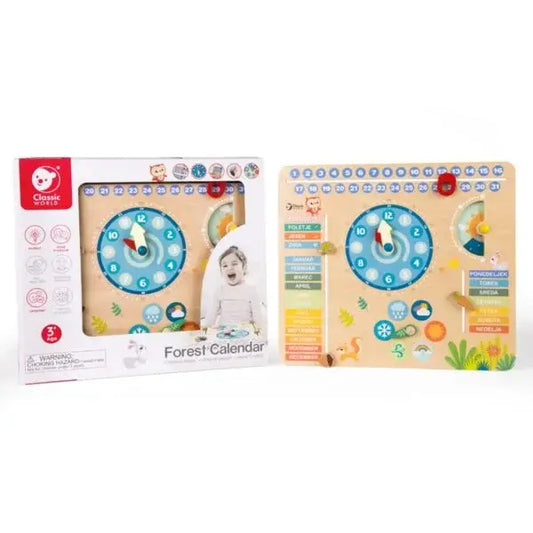 Classic World Forest Calendar FSC Wooden Educational