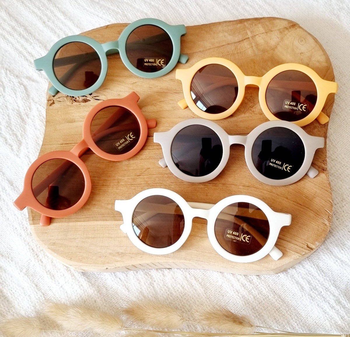 UV400 Round Sunglasses - Taupe
