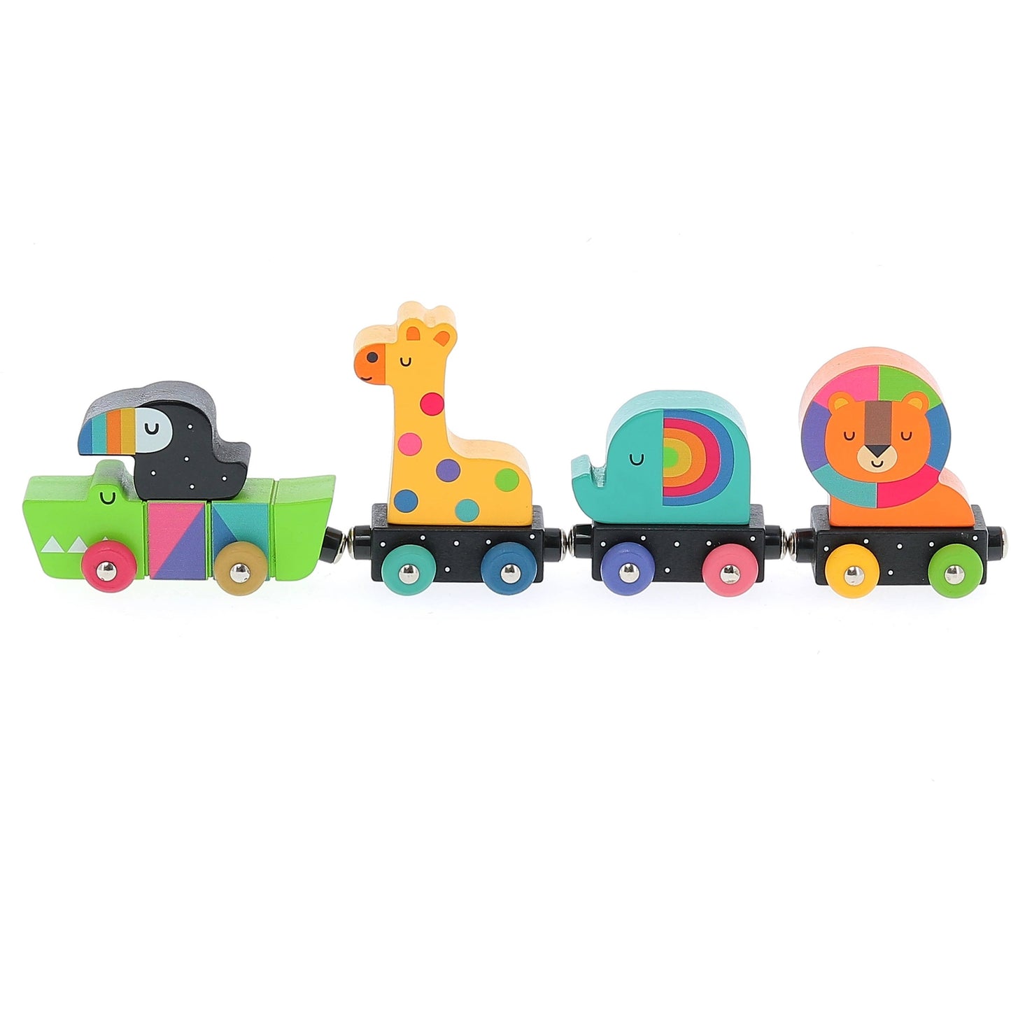 Hippychick - Vilac Animals Train by Andy Westface – Wooden Play Train