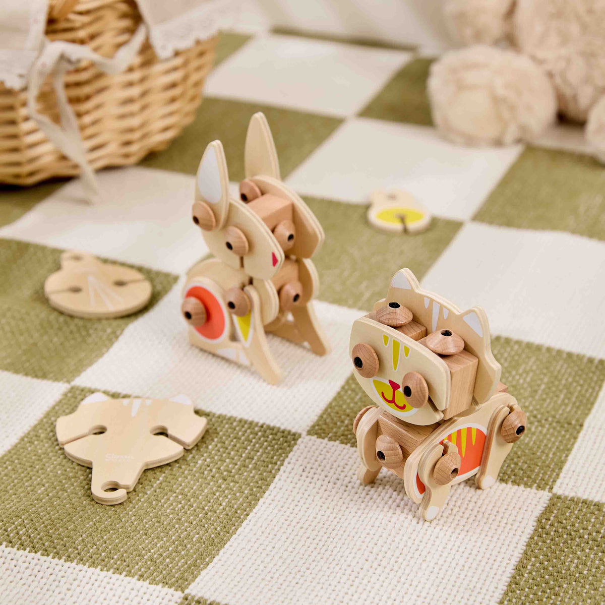 Classic World Flexi Animals Wooden Construction Animal Toy
