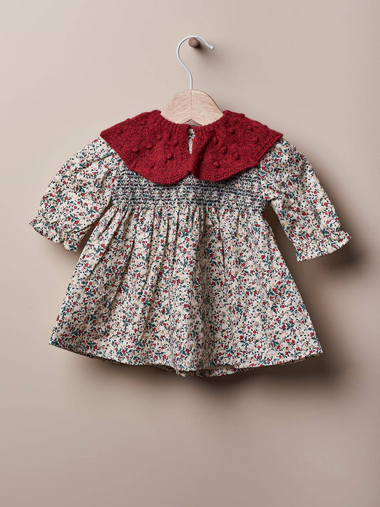 Baby Girl - Knitted Collar Dress | Merino Wool |