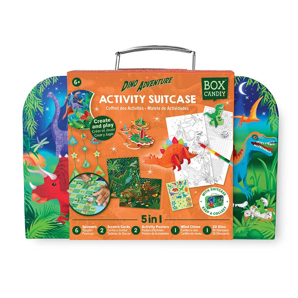 Inside Out Toys - Dino Adventure Travel Suitcase Multi Craft and Activity Set