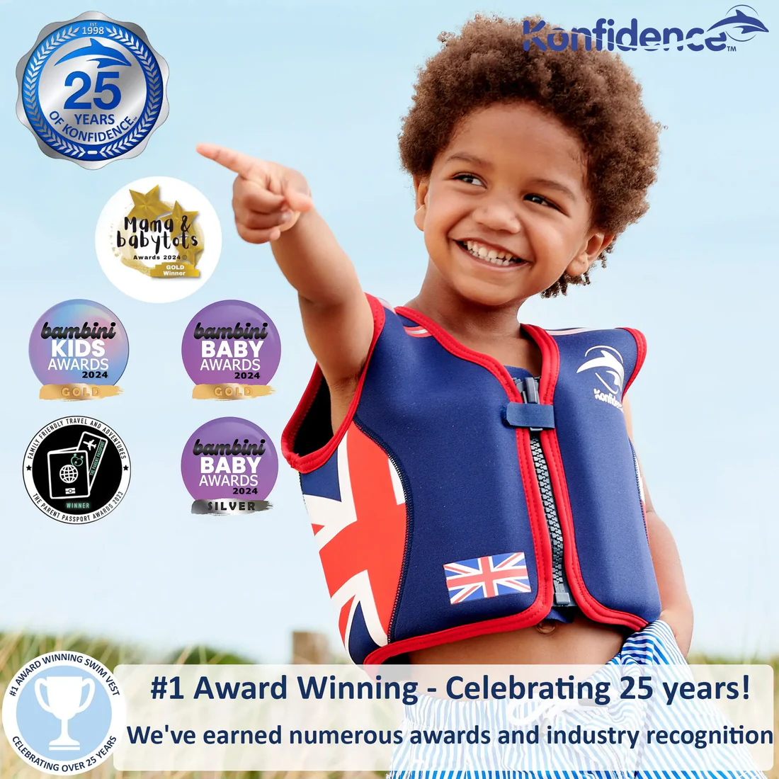 Children’s Buoyancy Swim Vest -  Konfidence™ Jacket for SS25