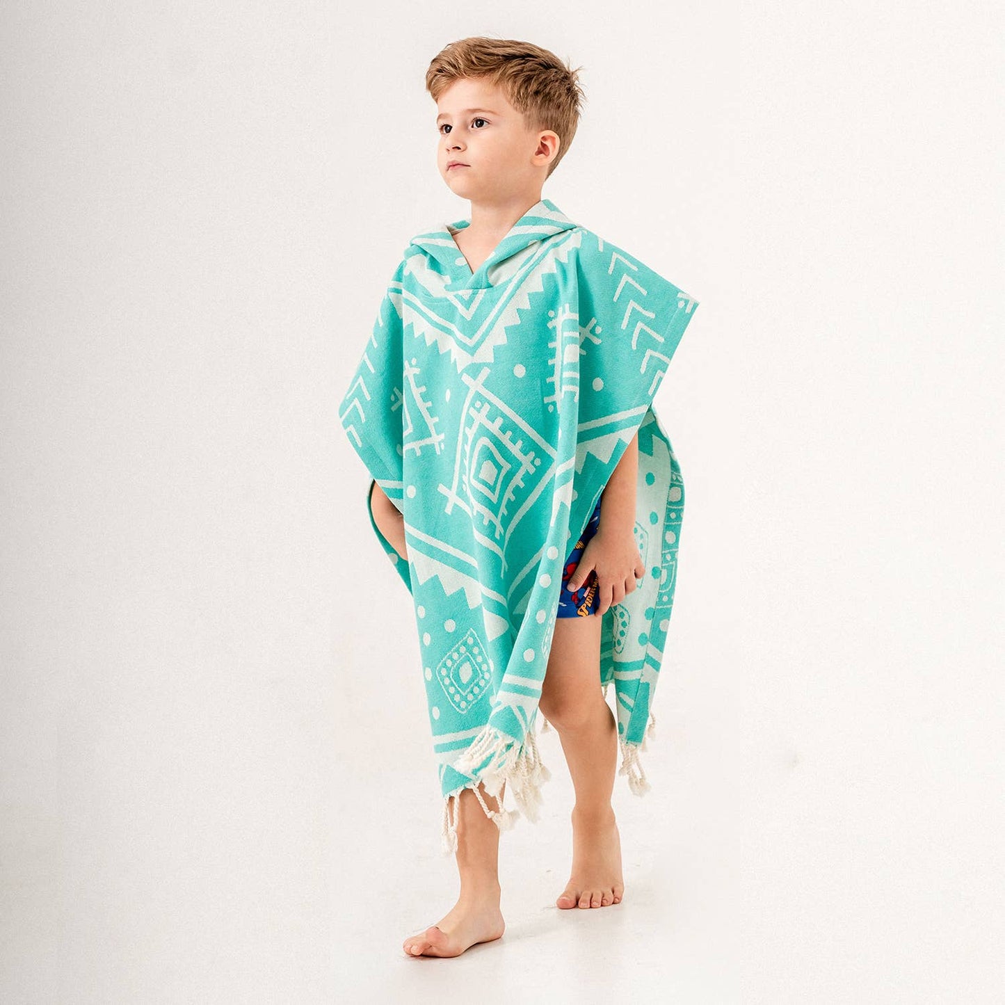 Kikoya - Kid Hooded Poncho Surf Changing Swimming Beach Towel Shower
