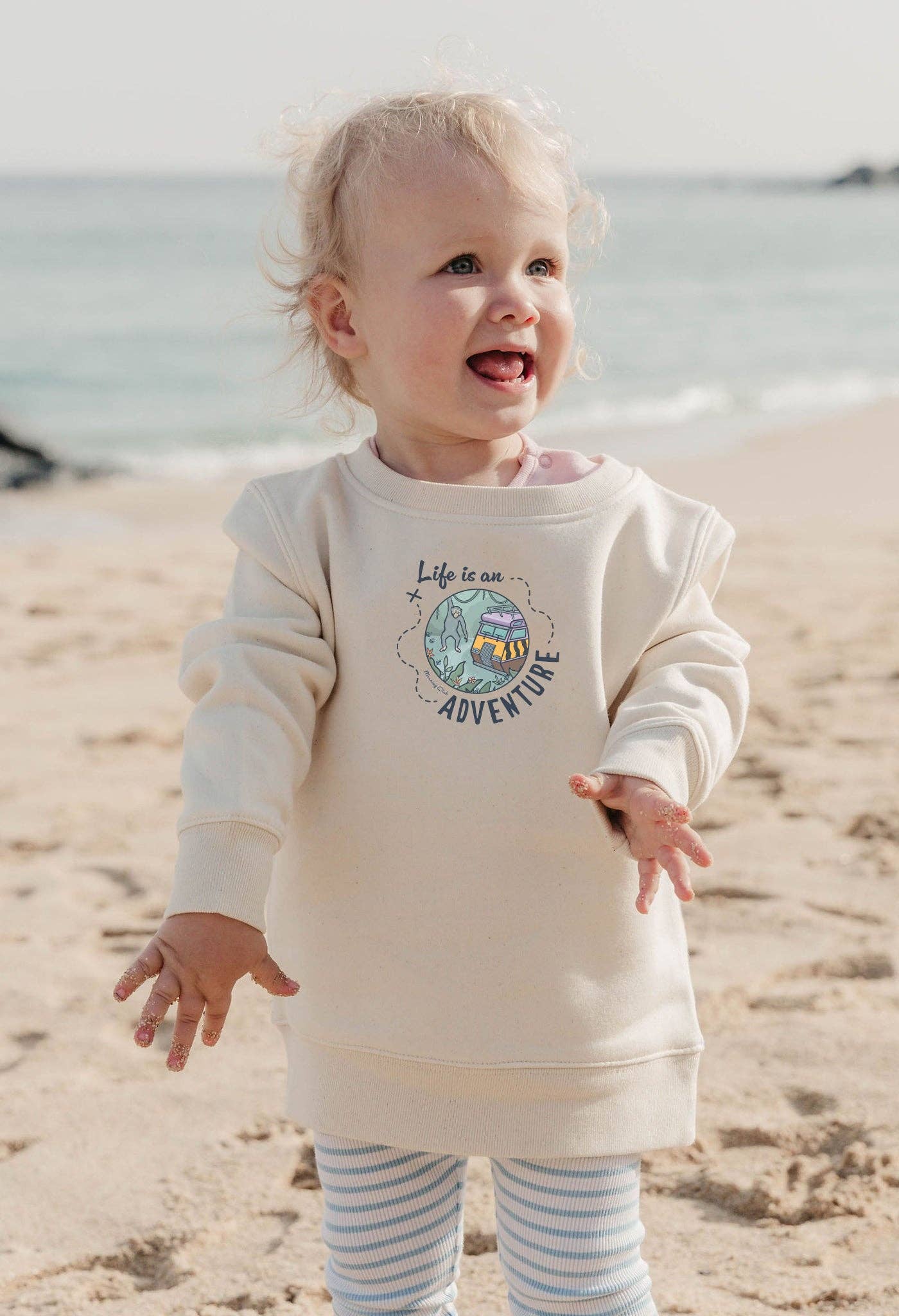 Childrens Sweatshirt - Morning Club Clothing - Life Is An Adventure Organic Cotton